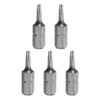 HARFINGTON 5pcs T9 Torx Screwdriver Bit 1/4" Hex Shank 25mm/1"