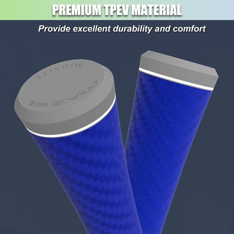 MAZEL Rubber Grip Solid 10 Pcs (Navy,Medium)