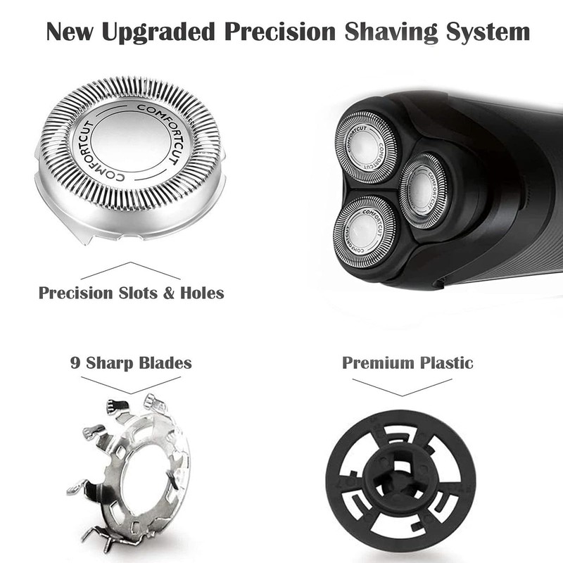 Suleto SH30 Replacement Heads Compatible with Nerolce Shaver Series 3000,