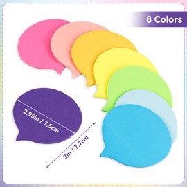 240 Sheets 8 Pads Adorable Bubble Shaped Sticky Notes 2.7 Inch Bright Colors Self-Stick Pads Multiple Colors Sticky Notes, Strong Adhesive