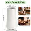 Modern White Ceramic Vase - Elegant Decor for Home &