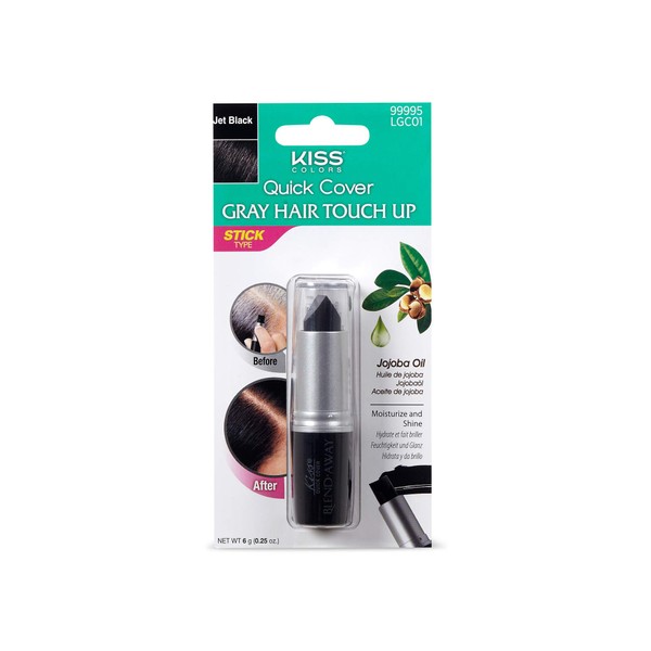 Kiss Quick Cover Gray Hair Touch Up Stick Jet Black