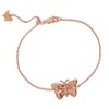 Annie Oak Womens 925 Silver Butterfly 18K Rose Gold Bracelet