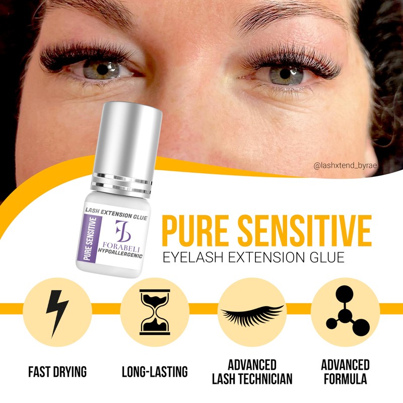 Forabeli Pure Sensitive Lash Extension Glue, 7–8 Sec Drying, No