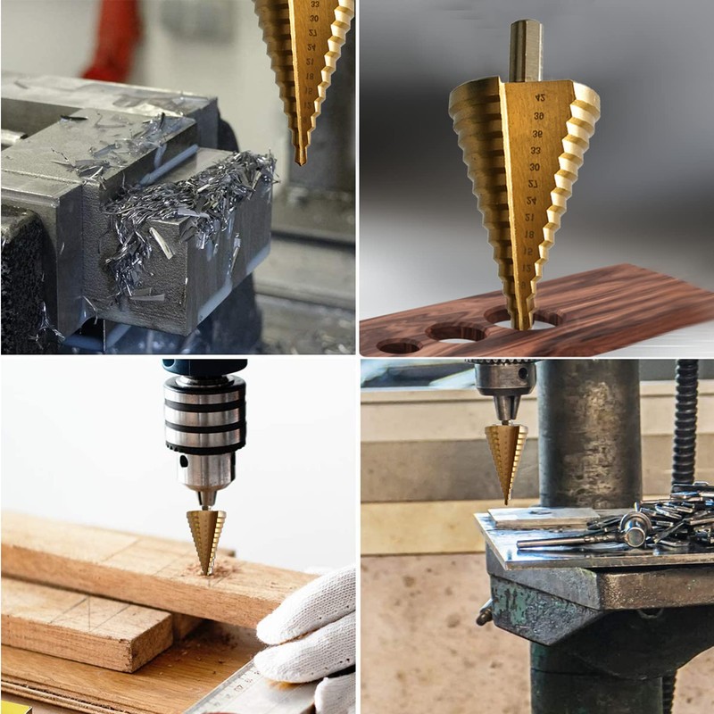 GothicBride Step Drill Bit 4-42 mm HSS Taper Drill 14