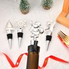 Tapón de vino de Navidad para juego decorativo de 4