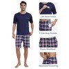 MoFiz Men's Pajamas Set Sleepwear Sleep Top & Bottom 2