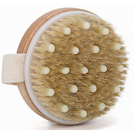 Rustic Rituals Wooden Bath Brush With Massager | Natural Bristles | Dry Brushing Removes Dead Skin, Treats Cellulite & Stimulates Blood Flow