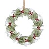 Birch Berry Wreath With Glitter Ornament