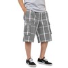 Shaka Mens Plaid Shorts Checkered Cargo Cotton Loose Fit Pocket
