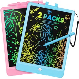SplashNSpray Drawing Tablet, 2pack Lcd Writing Tablet for Kids, Colorful Toddler Doodle Board, Erasable Reusable Electronic Drawing Pads, Educational and Learning Toy for 3+ Years Old Kids 8.5inch