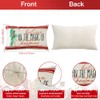 JOTOM Christmas Pillow Covers 30x50cm Red Ticking Striped Christmas Decorative
