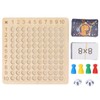 Wooden Multiplication Board Educational Multiplication Game Board for Learning Teaching