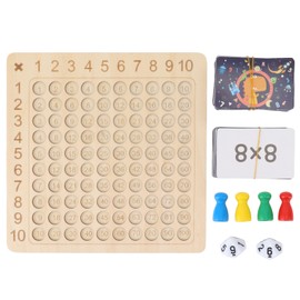 Wooden Multiplication Board Educational Multiplication Game Board for Learning Teaching Playing
