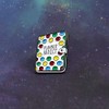 Stationery Planner Addict Enamel Pin Rainbow Wave Point Book Brooch