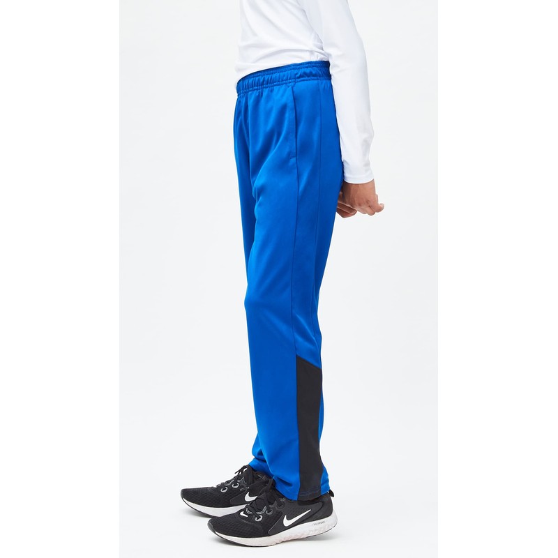 DEVOPS Boys Active Performance Workout Athletic Training Pants (Medium, Black/Blue