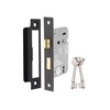 Infinity Decor Fire Rated Matt Black 3 Lever Mortice Sash
