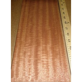 Sapele Ribbon Mahogany Quarter Cut Wood Veneer 6" x 12" raw no Backing 1/42"