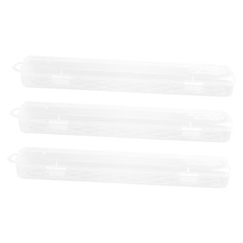 SEWACC Plastic Paint Brush Storage Box 3PCs Watercolour Brush Case Multifunction Organizer for Art Supplies Students