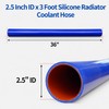 2.5" ID x 3 ft Silicone Radiator Coolant Hose, Blue
