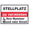HB-Druck Stellplatz zu vermieten Sign A4 (210 x 297 mm)