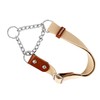 Martingale Pull Stop Collar for Dogs with Chain and Leather