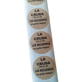 Kit for La Cruda, 50 Kraft Paper Envelopes 20 x 12 cm with Adhesive Labels, Celebrations Favors