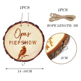 Gift for Grandpa, Bird Feeder Wild Birds, Wooden Garden Decoration, Hanging Fat Ball Holder, Grandpa's Beep Show for Hanging for Garden Balcony (Double-Sided Pattern)