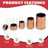 Hilitchi 50PCS 5 Sizes Sleeve Bearing Plain Bearings Wrapped Oil-Less