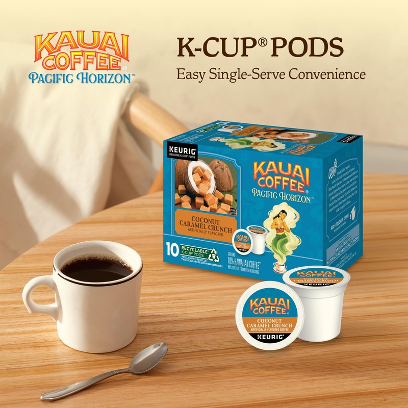 Kauai Coffee K-Cup Pods for Keurig Brewers – Arabica Coffee,