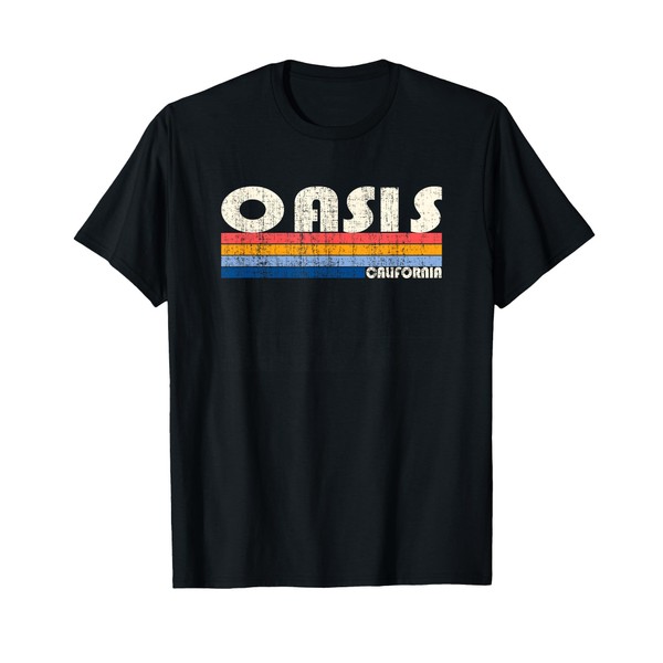Vintage Retro 70s 80s Style Hometown of Oasis, CA T-Shirt