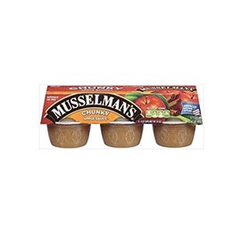 Musselman's Chunky Apple Sauce (Pack of 3) 6 - 4 oz Cups per Pack (18 Cups Total)