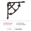 NACH Anchor Shelf Brackets 8 inch, Black Shelf Bracket (Pack