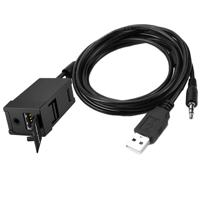 CHELINK USB AUX Flush Mount - Car Dashboard Panel Jack