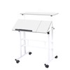 DlandHome Adjustable Rolling Desk Standing Desk, Sit-Stand Desk Cart Mobile