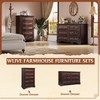 WLIVE Farmhouse Dresser for Bedroom, Tall Wood Dresser with 5