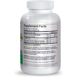 Bronson L-Lysine Defense Immune Support Complex 1500 MG L-Lysine Plus Olive Leaf, Garlic, Vitamin C and Zinc - Non-GMO, 250 Vegetarian Capsules