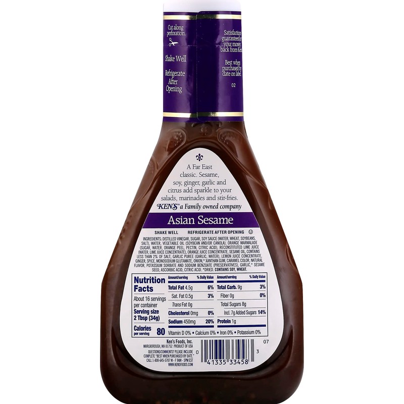 Ken's Steak House Dressing, Asian Sesame (16 Fl Oz (Pack