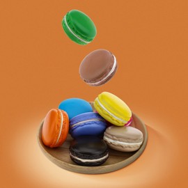 Gresorth 9 PCS Small Fake Macaron High Simulation Artificial Dummy French Macaroon Studio Prop DIY Decorate Material