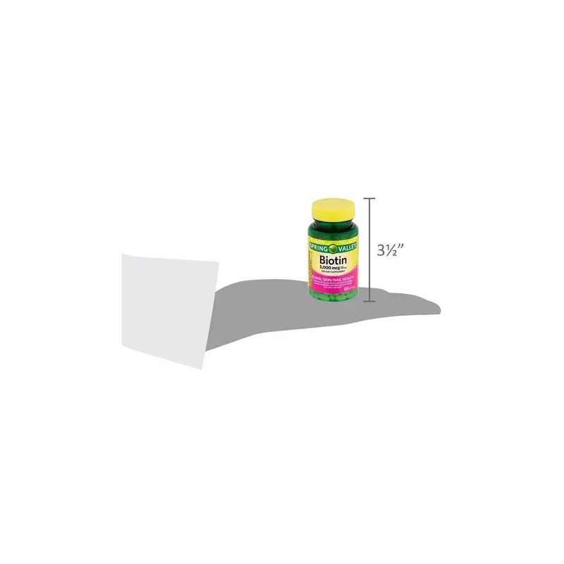 Biotina 5000 Mcg Rápida Absorción Cabello Uñas 120 Cap Sin