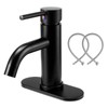 HaiZR Bathroom Faucet - Matte Black Single Hole Hot and