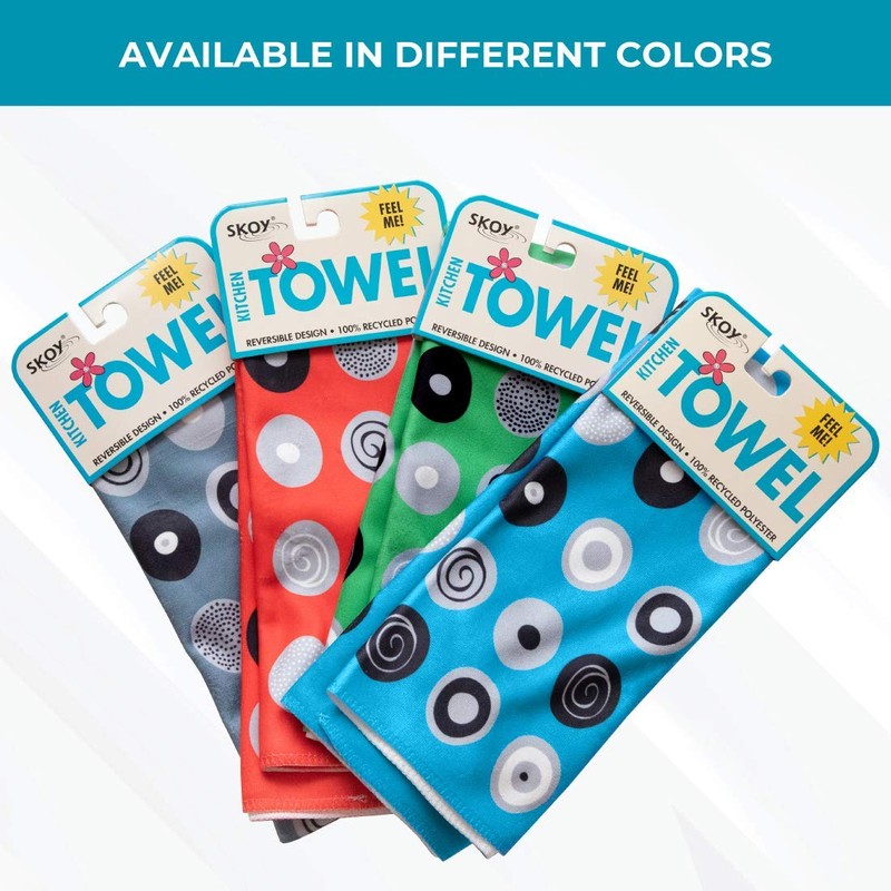 Skoy Kitchen Towel, 1-Pk 100% Recycled Polyester Towel for Dishes,