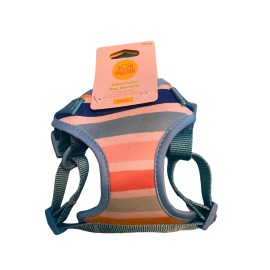 Sun Squad Multi-Color Striped Adjustable Dog Harness Mesh Size Small