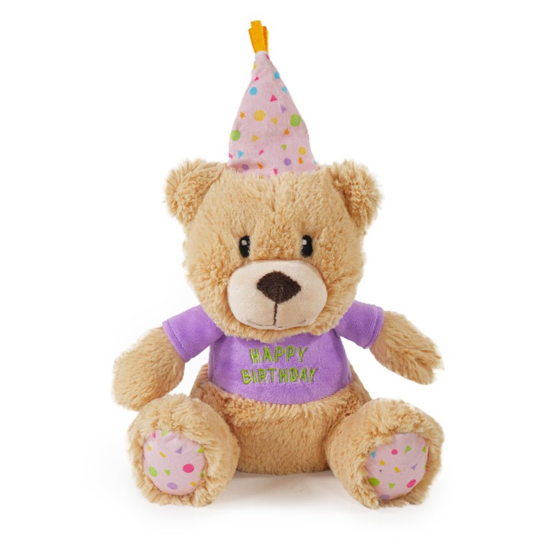 Rosewood Chubblez Bonnie Birthday Bear Plush Dog Toy, Gift for