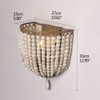 Newrays Vintage Wood Bead Wall Lamp Retro Antique with Hard