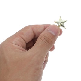 Mini 3D Gold Stars Christmas: 100pcs Xmas Pentagram Star 2cm Tiny Star Charms DIY Gold Star for Crafts Holiday Tree Decoration Star Tree Topper