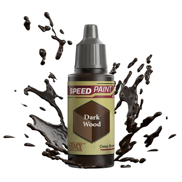 The Army Painter Speedpaint Dark Wood 2.0, Single Model Building Acrylic Paint, 18 ml, Single Layer Paint Solution for Fantasy Tabletop Miniatures Like Warhammer 40k Figures and DnD Miniatures