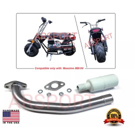 andrei-x Exhaust Muffler for Massimo Mini Bike MB100 Mini Bike Off-Road Motorcycle.