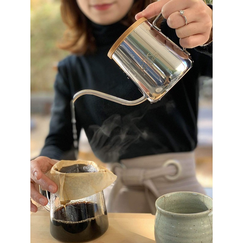 MERMOO YILAN Pour Over Kettle 350ml Stainless Steel Gooseneck Coffee