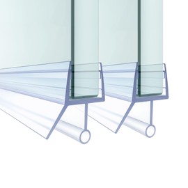 FCSOTSPS Shower Door Bottom Seal,2 PCS 3/8" X 36" Shower Door Sweep for 3/8 Inch Glass,Frameless Glass Door Seal Strip to Seal 11mm Gap,Stop Shower Leaks and Create a Water Barrier